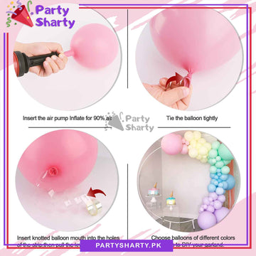 111pcs Pastel Multi Butterfly Theme Balloon Garland For Birthday Decoration and Party Celebrations